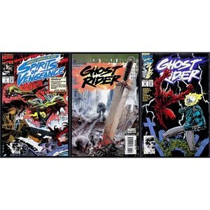 Ghost Rider / Blaze: Spirits of Vengeance 3X Comic Lot #7A 13A 34A Marvel Comics